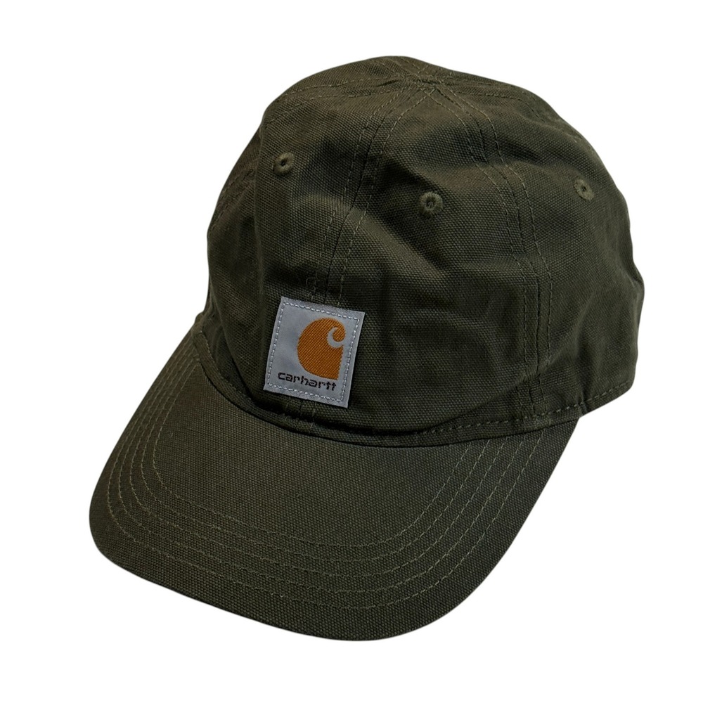 Carhartt Kids Army Green Canvas Baseball Cap Hat AH8991 Child One Size Fits Most